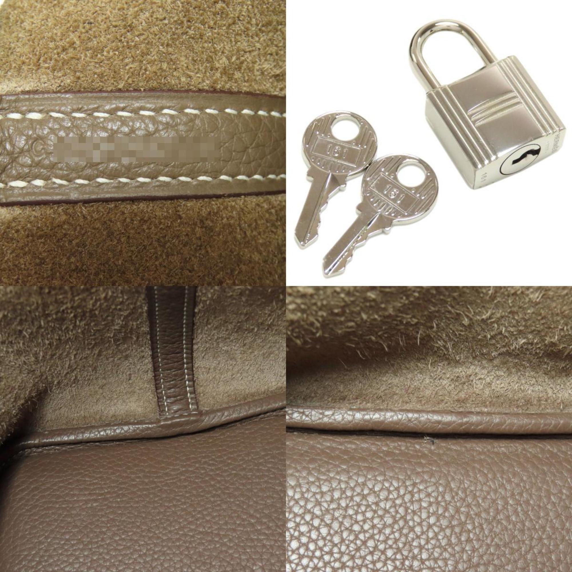 Hermes Picotin Lock MM Etoupe Handbag Taurillon Clemence Women's HERMES