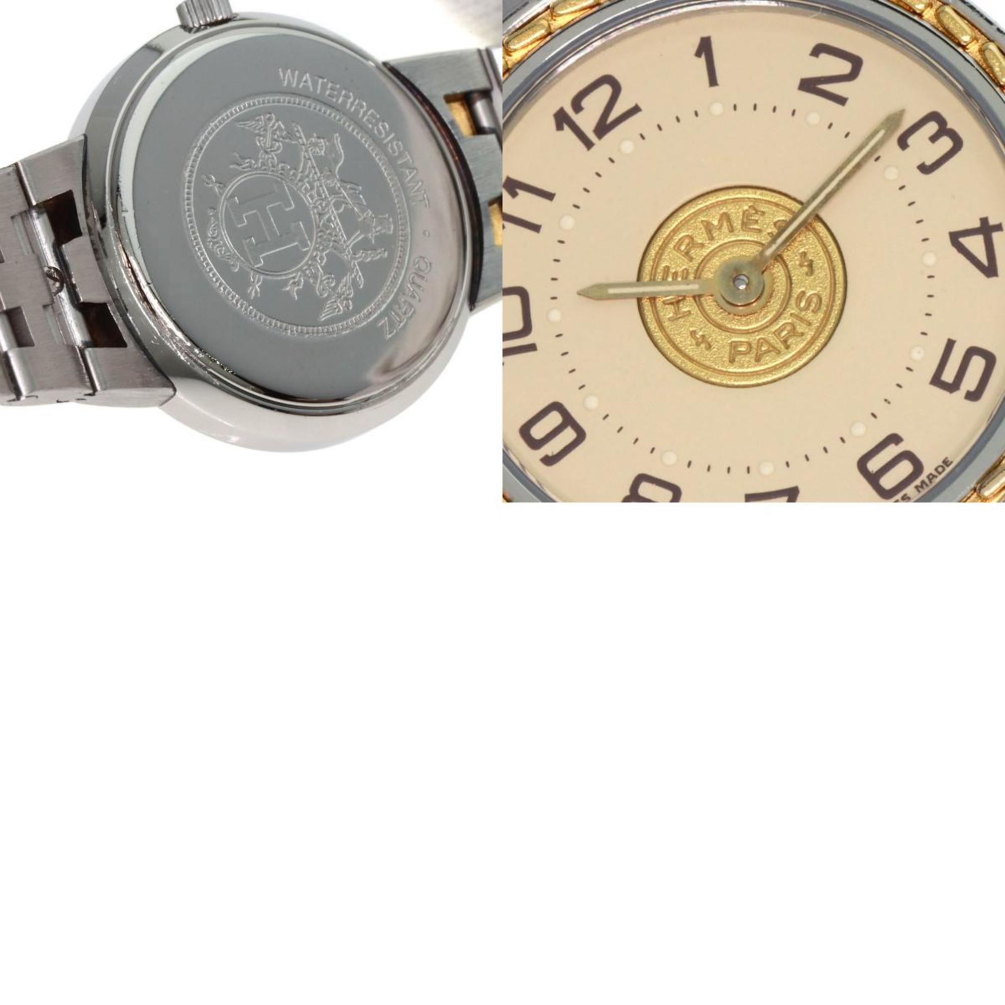 Hermes Serie Watch Stainless Steel SSxGP Ladies HERMES