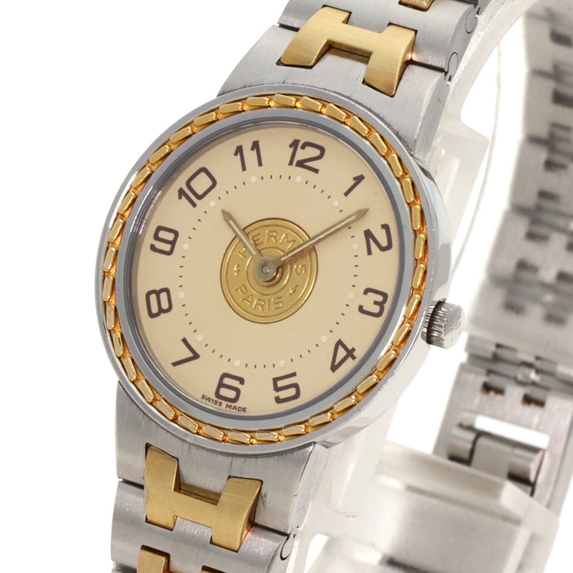 Hermes Serie Watch Stainless Steel SSxGP Ladies HERMES