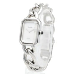 Chanel Premiere M Watch, Stainless Steel Quartz, Women's, CHANEL Chain Bracelet, White Shell