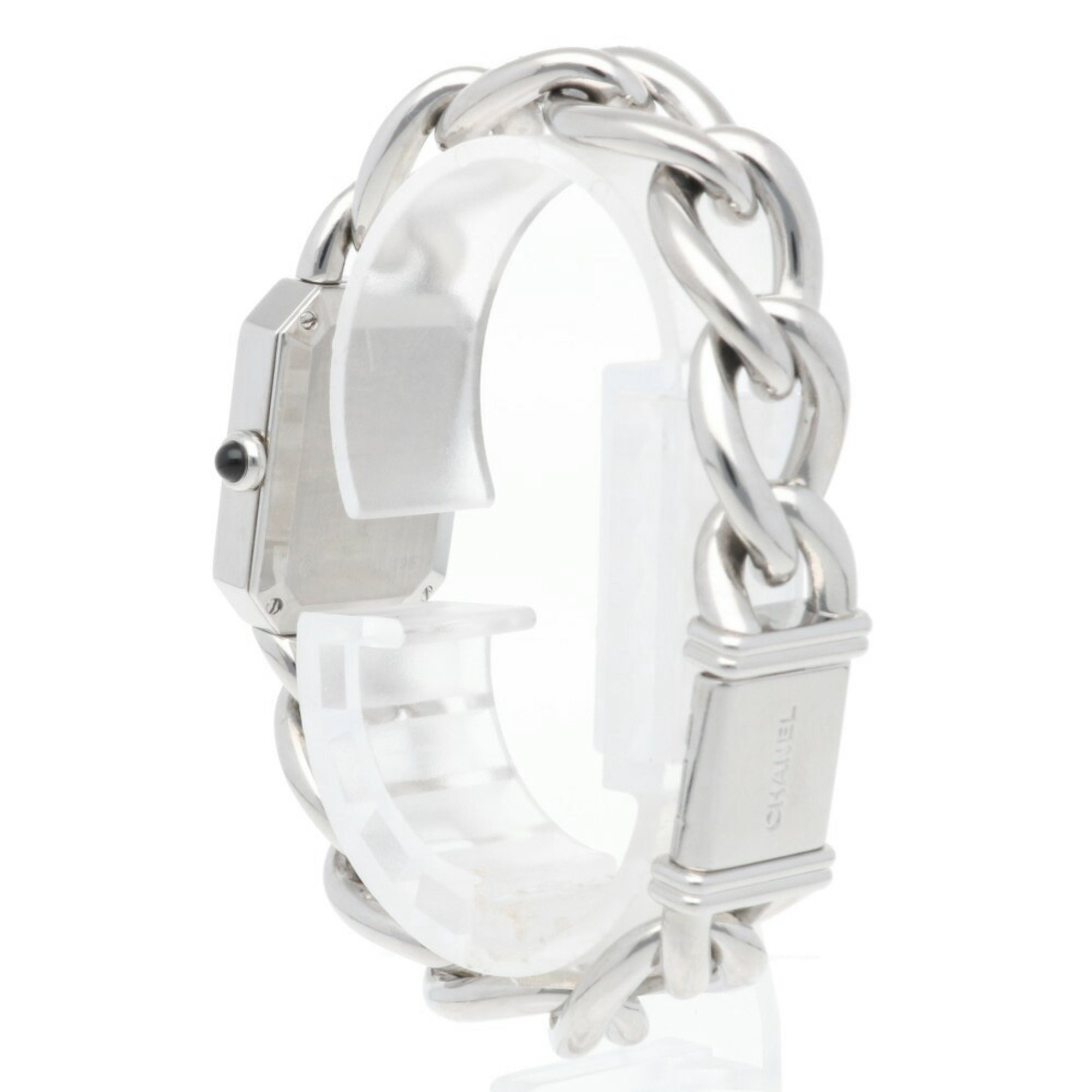 Chanel Premiere M Watch, Stainless Steel Quartz, Women's, CHANEL Chain Bracelet, White Shell