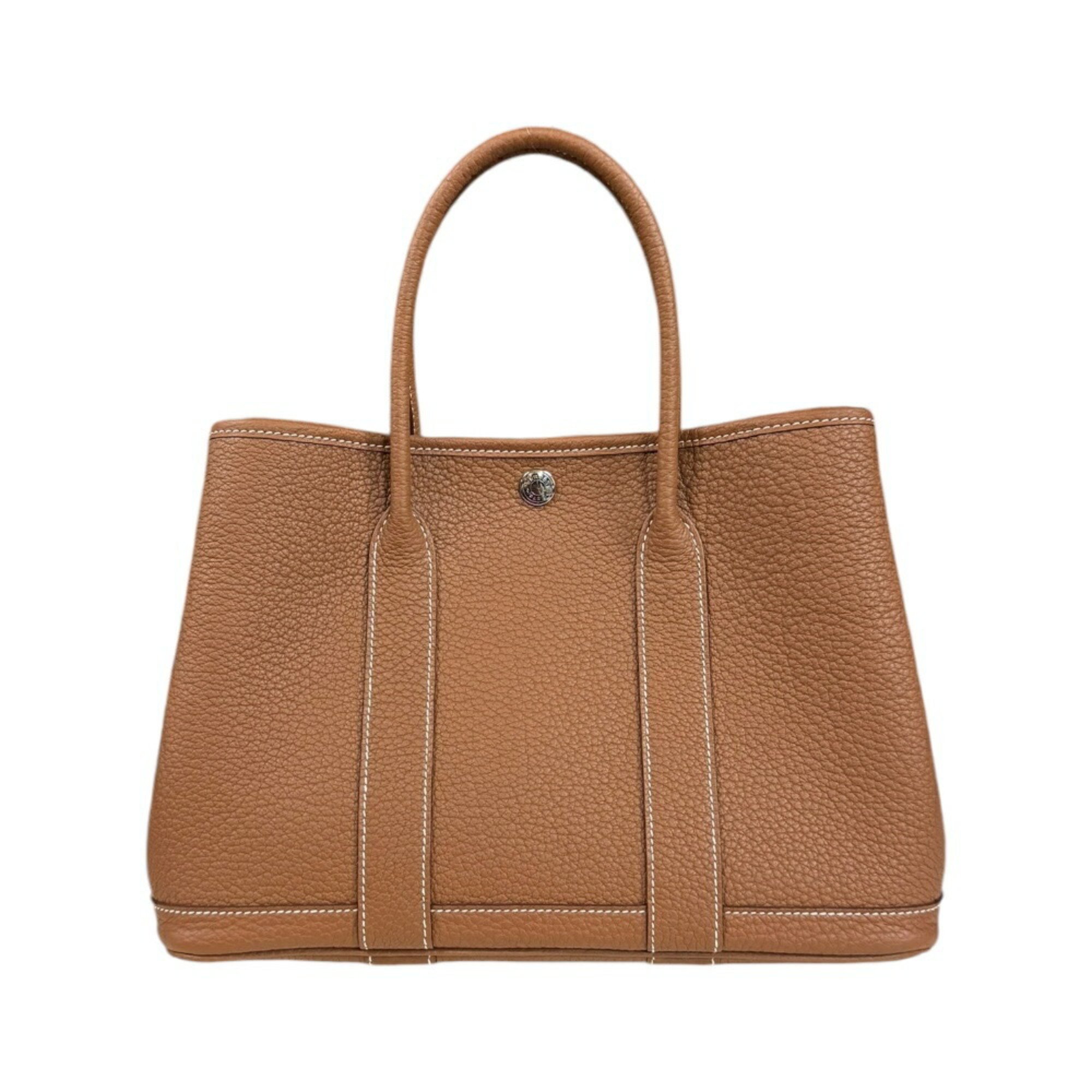 Hermes Garden TPM Handbag Negonda Brown Women's HERMES