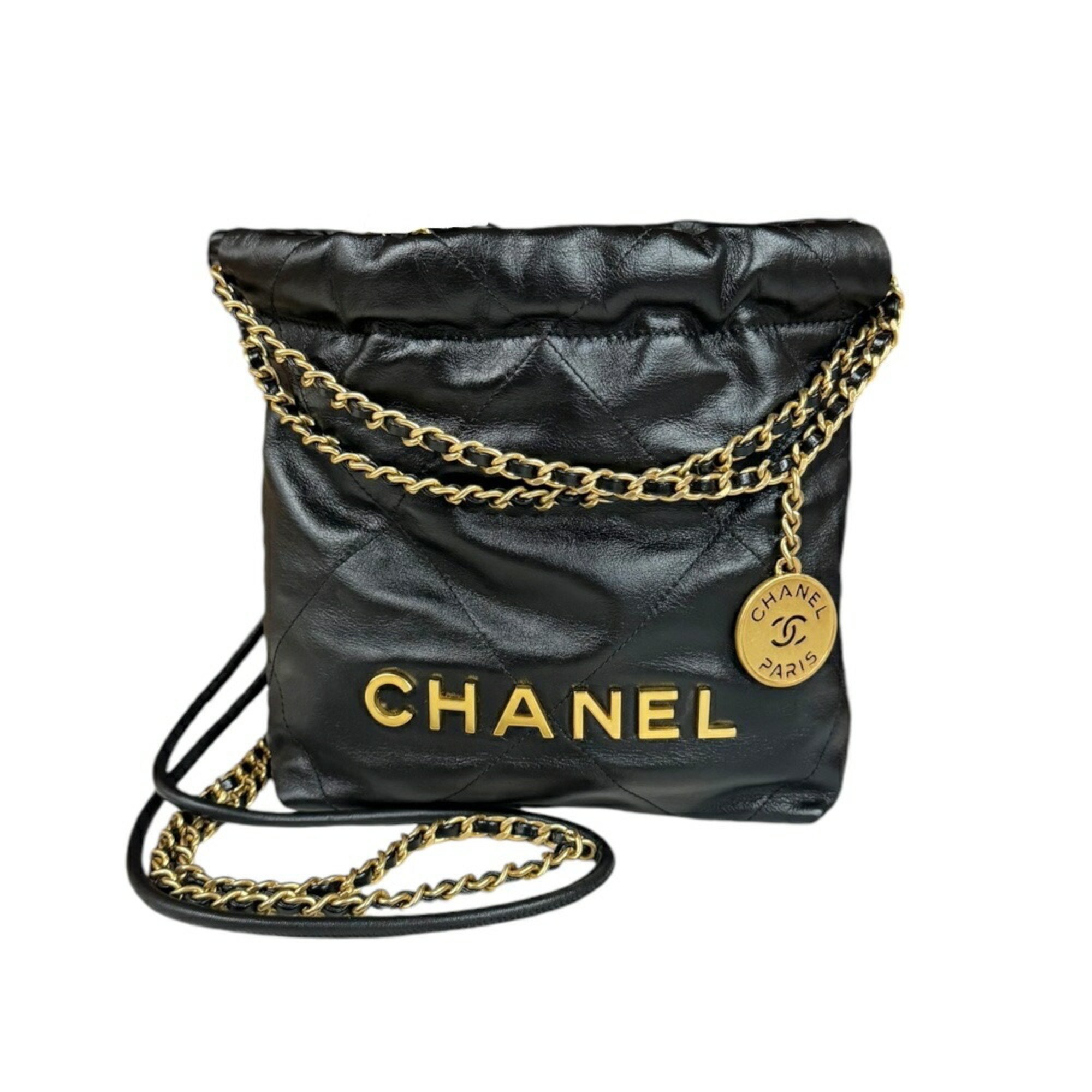 Chanel Handbag 22 Shoulder Bag AS3980 Black Women's CHANEL 2way BRB10010000016034