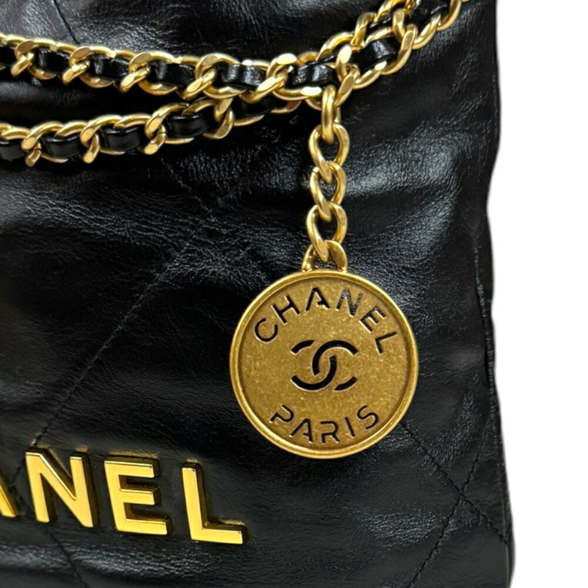 Chanel Handbag 22 Shoulder Bag AS3980 Black Women's CHANEL 2way BRB10010000016034