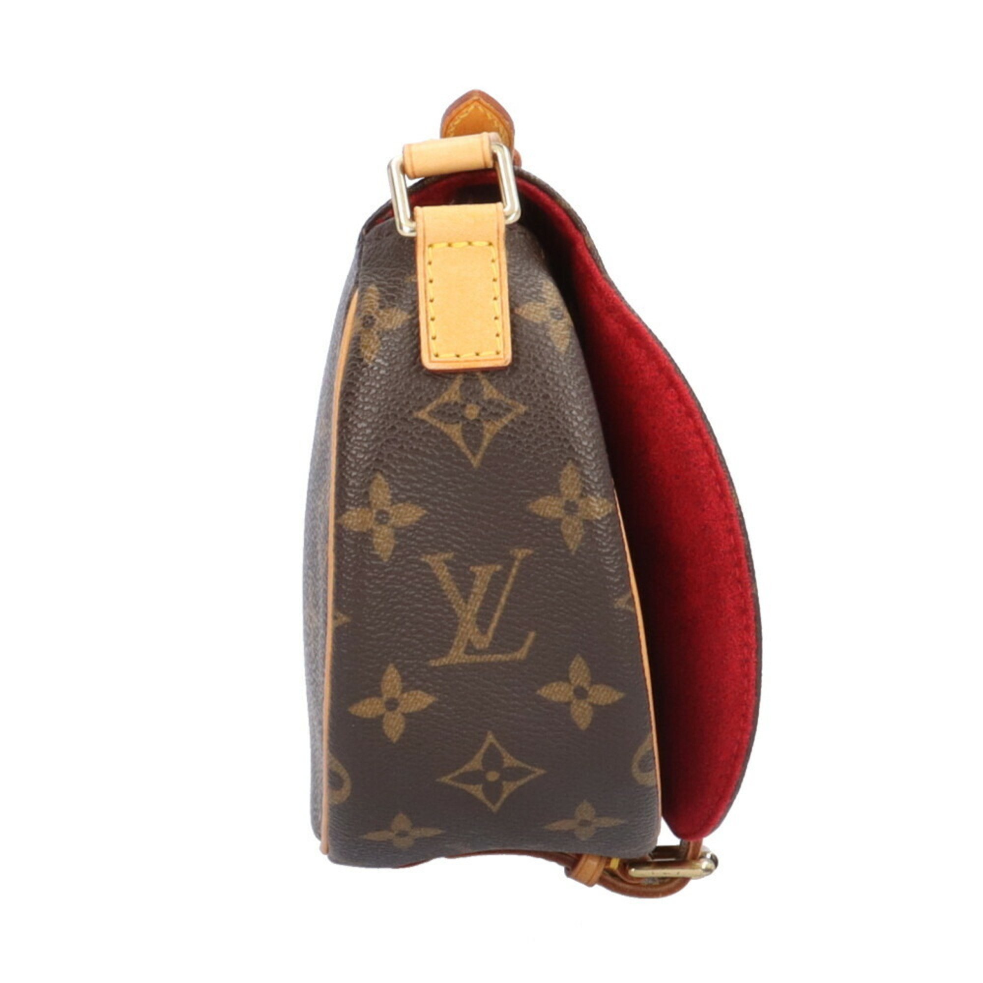 Louis Vuitton Tan Blanc Monogram Shoulder Bag Canvas M51179 Brown Women's LOUIS VUITTON