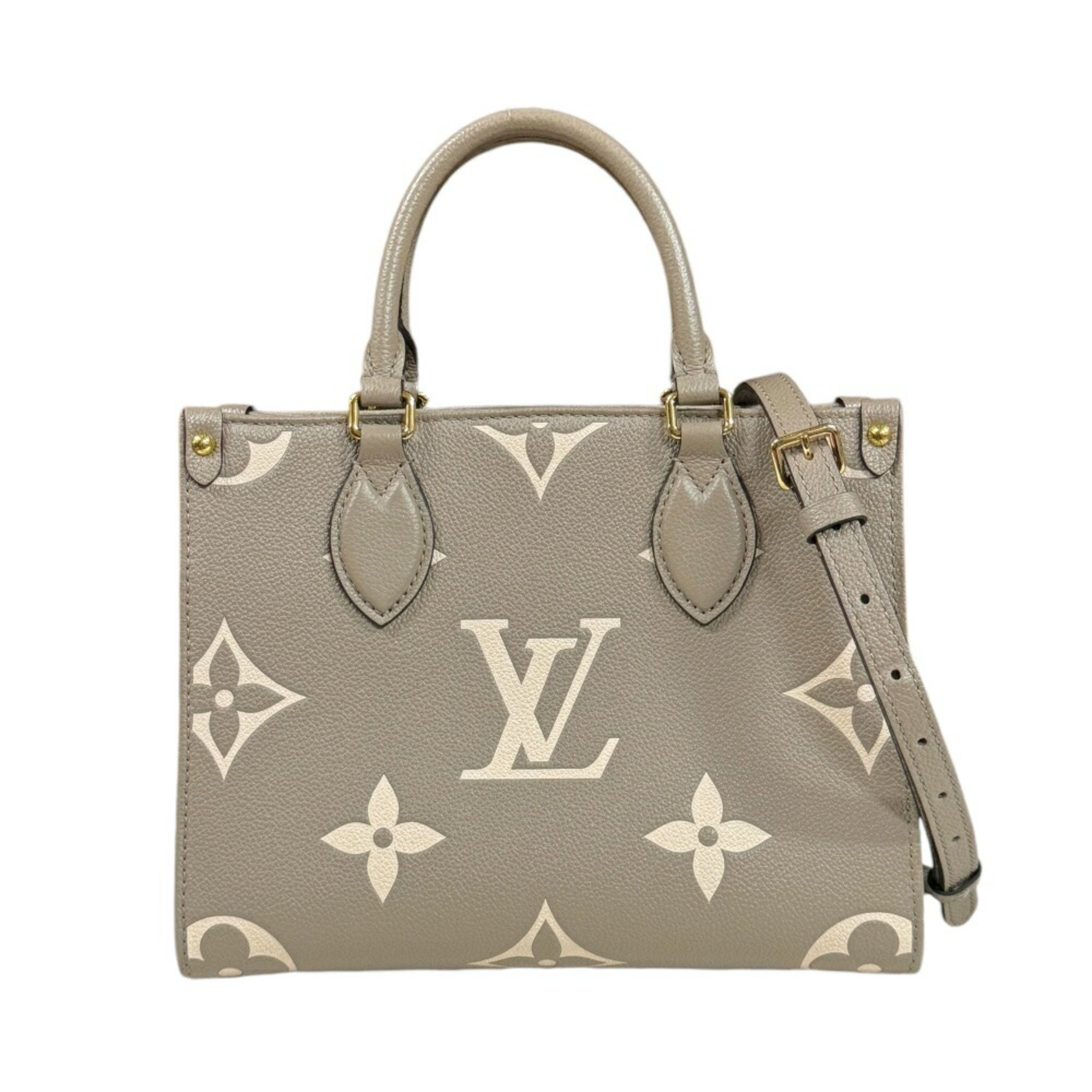 Louis Vuitton On the Go PM Bicolor Monogram Empreinte Shoulder Bag M45779 Beige Women's LOUIS VUITTON 2way BRB10010000015971