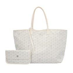 Goyard Saint Louis PM Tote Bag PVC Coated Canvas White Women's GOYARD