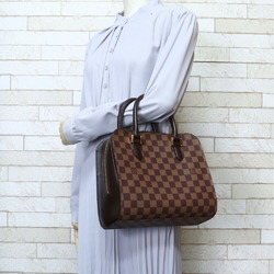 Louis Vuitton Triana Damier Handbag Canvas N51155 Brown Women's LOUIS VUITTON