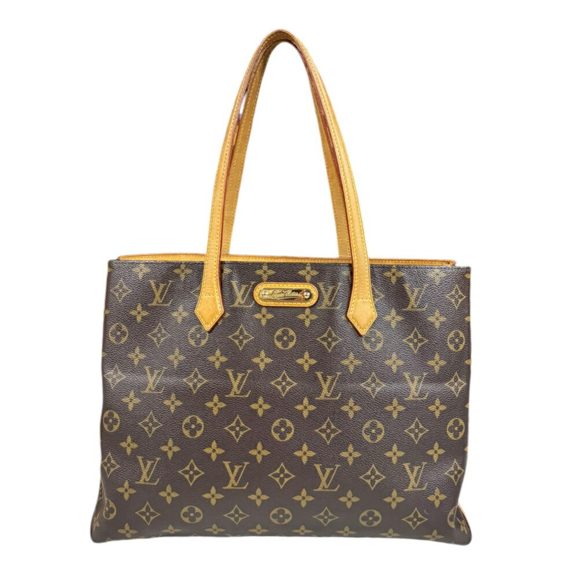 Louis Vuitton Wilshire MM Monogram Shoulder Bag Canvas M45644 Brown Women's LOUIS VUITTON