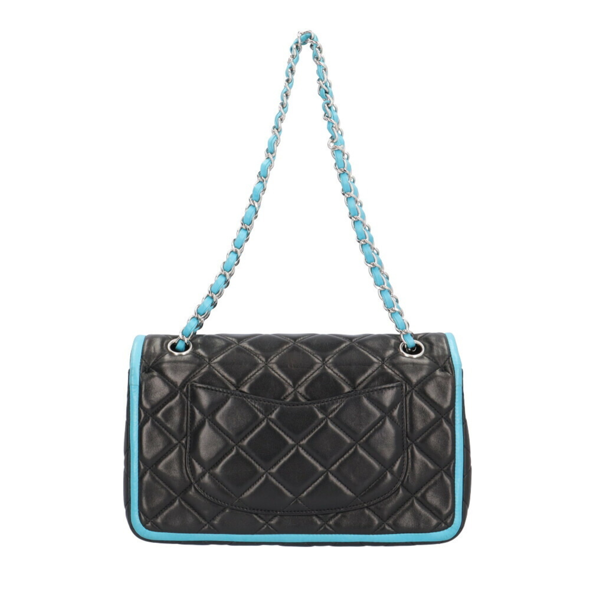 Chanel W Flap 25 Matelasse Shoulder Bag Lambskin Black Women's CHANEL Chain BRB10010000016033