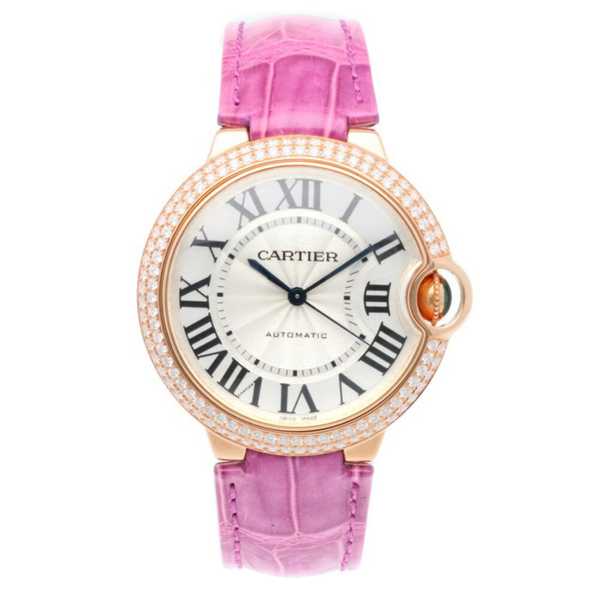 Cartier Ballon Bleu Watch, 18K Gold, WE900451, Automatic, Women's, CARTIER, Bezel Diamond