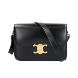 Celine Classic Triomphe Shoulder Bag Leather 187363BF4.38NO Black Women's CELINE