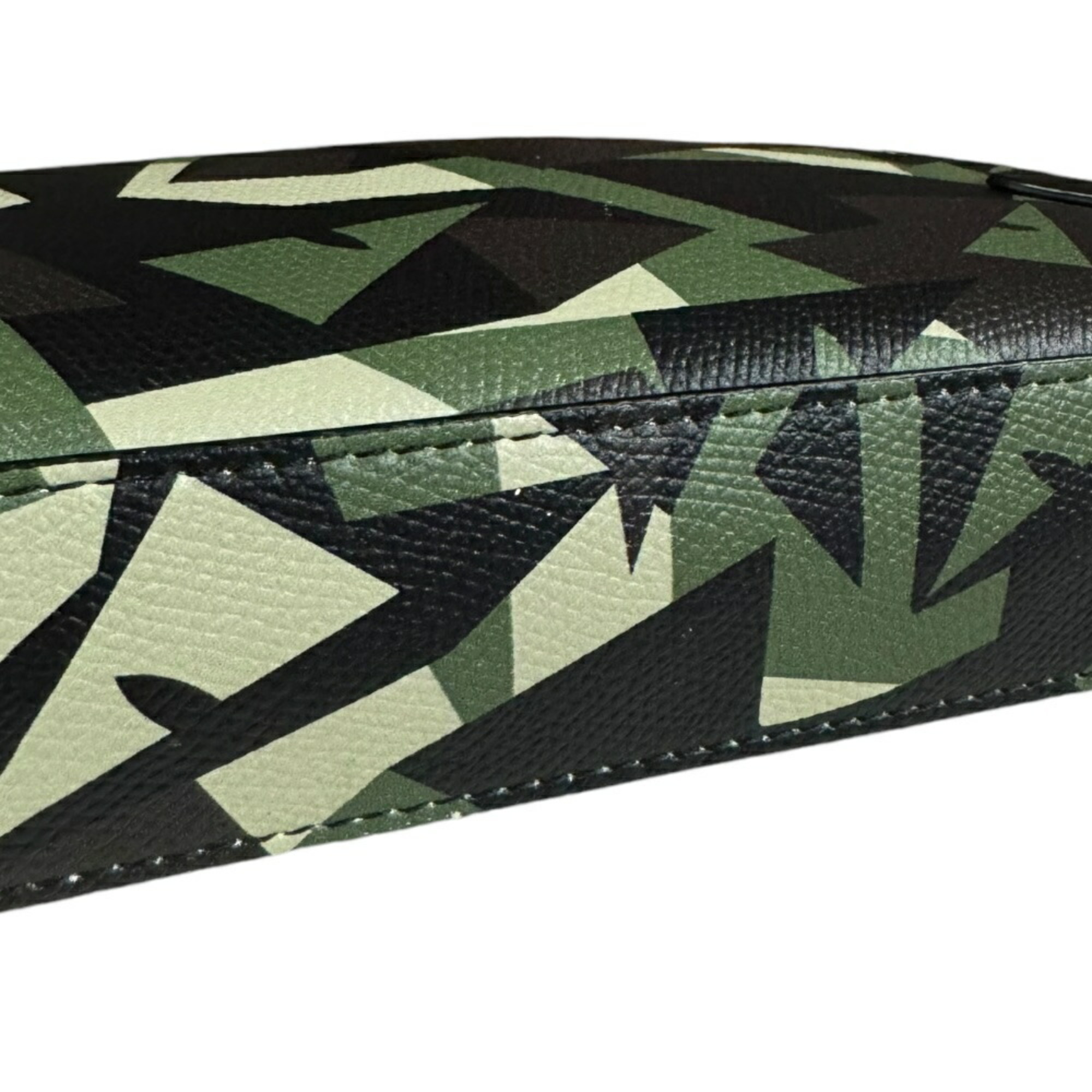 FENDI Camouflage Second Bag Leather 7V91 Green Men's