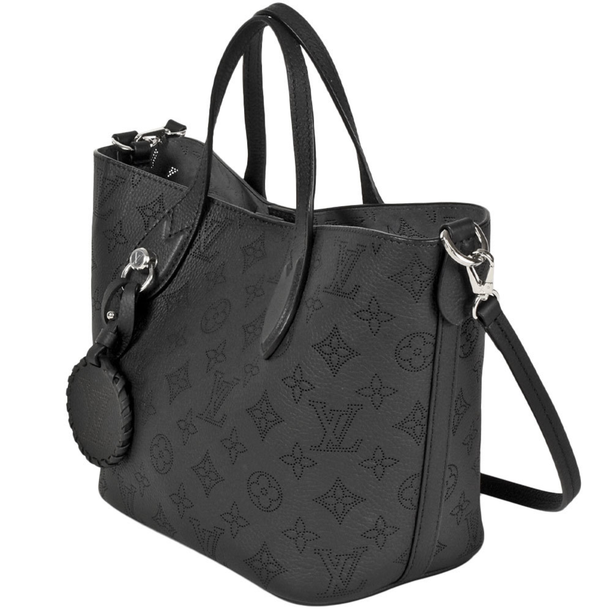 Louis Vuitton Blossom PM Handbag Monogram Mahina M21848 Noir RFID Women's