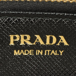 PRADA Ribbon Round Saffiano 1M0506 Black Women's