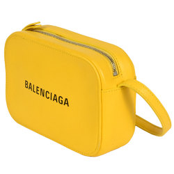 BALENCIAGA Camera Bag XS Shoulder Leather Yellow Women's