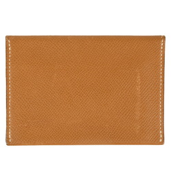 Hermes HERMES Envelope PM Card Case Epsom Leather □K Stamped Brown