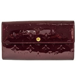 Louis Vuitton LOUIS VUITTON Portefeuille Sarah Long Wallet Monogram Vernis M93524 Amaranth TN4182 Women's