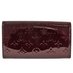 Louis Vuitton LOUIS VUITTON Portefeuille Sarah Long Wallet Monogram Vernis M93524 Amaranth TN4182 Women's