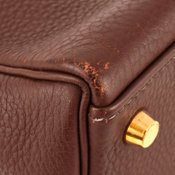 Hermes Kelly 32 Inner Stitched Handbag Togo □C Stamp Brown