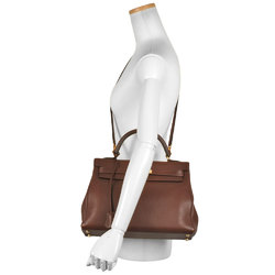 Hermes Kelly 32 Inner Stitched Handbag Togo □C Stamp Brown