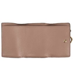 Chloé Chloe Alphabet Trifold Wallet Leather CHC21WP719F57527 Woodrose Women's