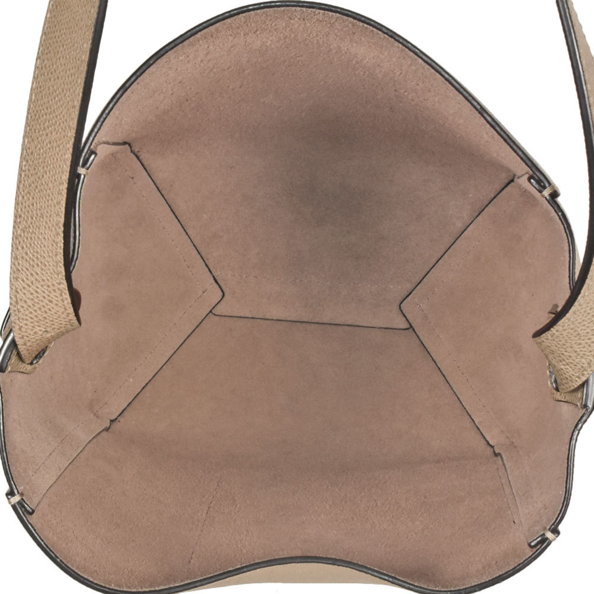 Valextra Bucket Bag Small Handbag Calfskin Beige Greige