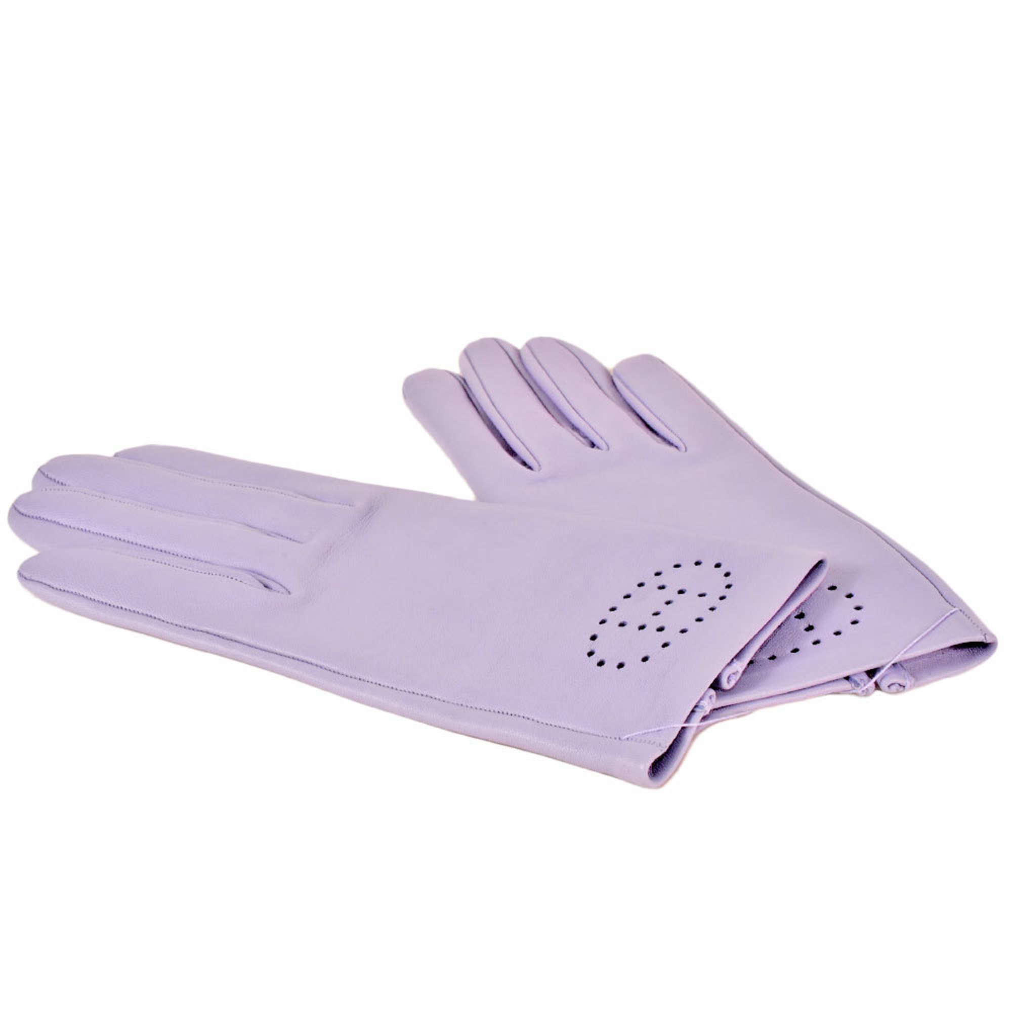 Hermes HERMES H Gloves Lambskin Lilac 6 1/2 Purple Women's