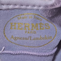 Hermes HERMES H Gloves Lambskin Lilac 6 1/2 Purple Women's