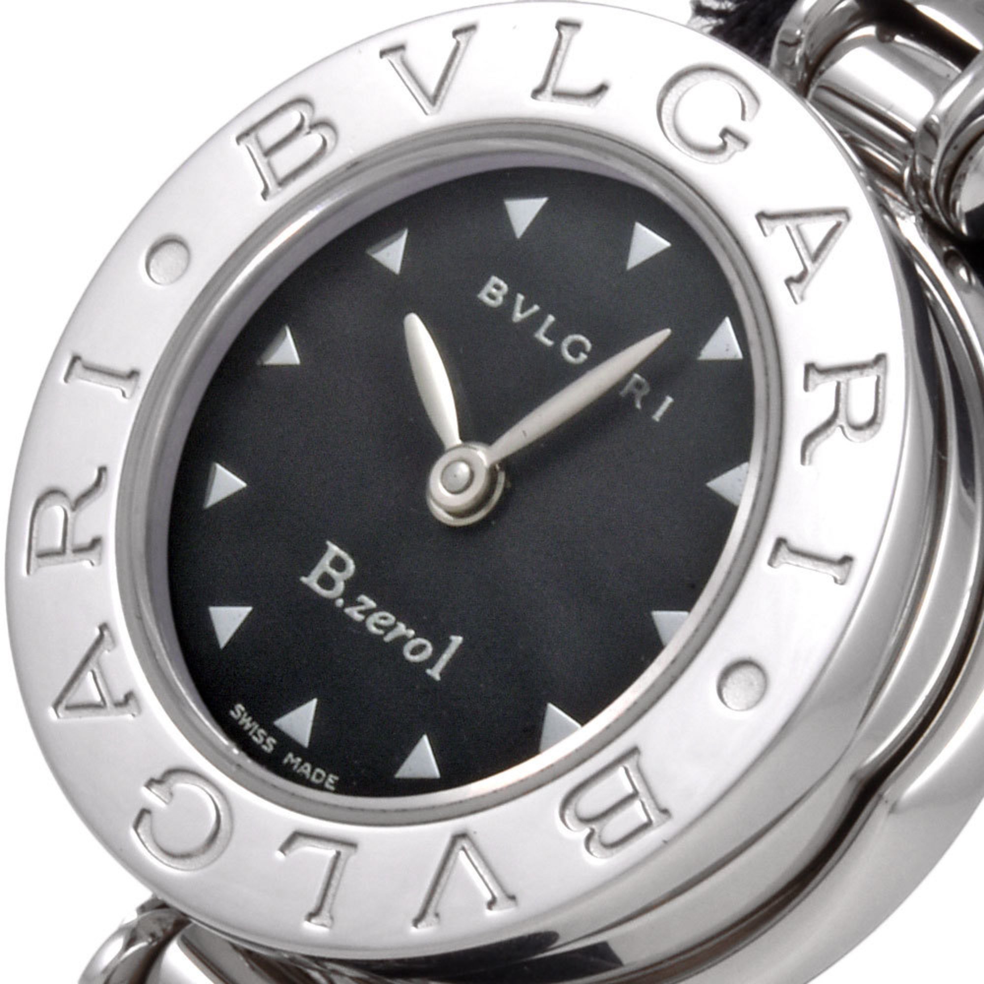 BVLGARI BZ22BSS B.Zero1 Bangle Watch Quartz Black Dial Ladies'