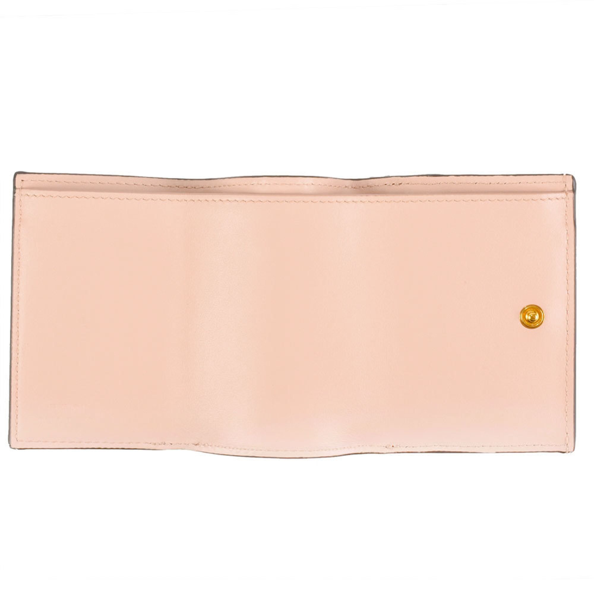 FENDI MICRO TRIFOLD Tri-fold Wallet Leather 8M0395 ADP6 F1CN7 Pink Women's