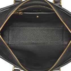 LOEWE Amazona 23 Handbag Suede Smooth Leather Black Boston Shoulder Bag for Women