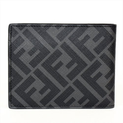 FENDI Diagonal Bi-fold Wallet Leather 7M0001 A9XS F0R2A Black