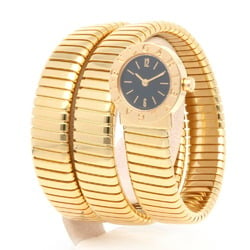 BVLGARI Tubogas Double Spiral Watch 18K Gold BB191T Quartz Women's