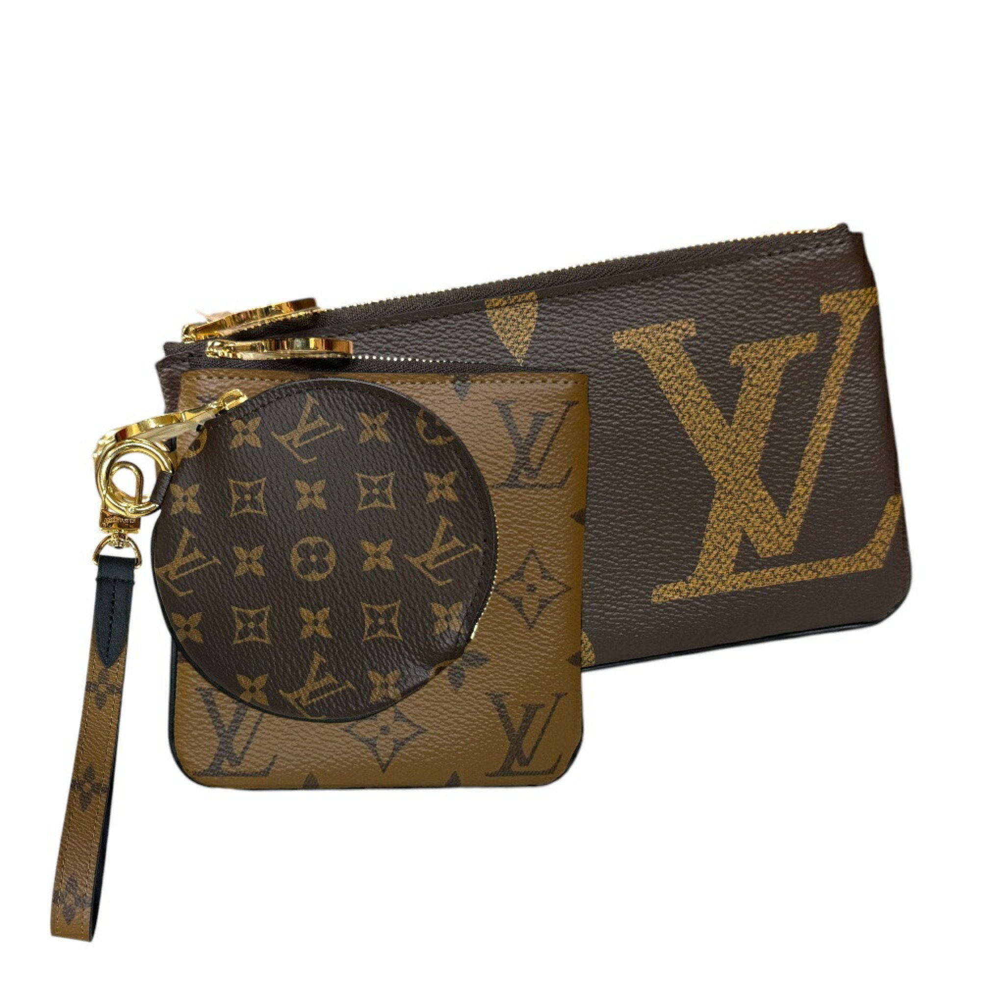 Louis Vuitton Pochette Trio Monogram Giant Pouch Canvas M68756 Unisex LOUIS VUITTON