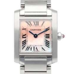 Cartier Tank Francaise SM Watch Stainless Steel 2384 Quartz Ladies CARTIER Pink Shell