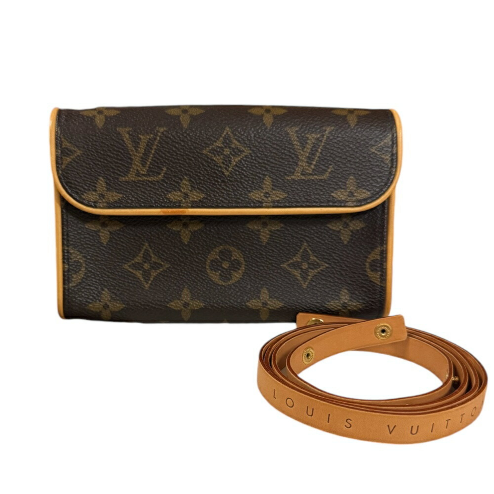 Louis Vuitton Pochette Florentine Monogram Handbag Canvas M51855 Brown Women's LOUIS VUITTON