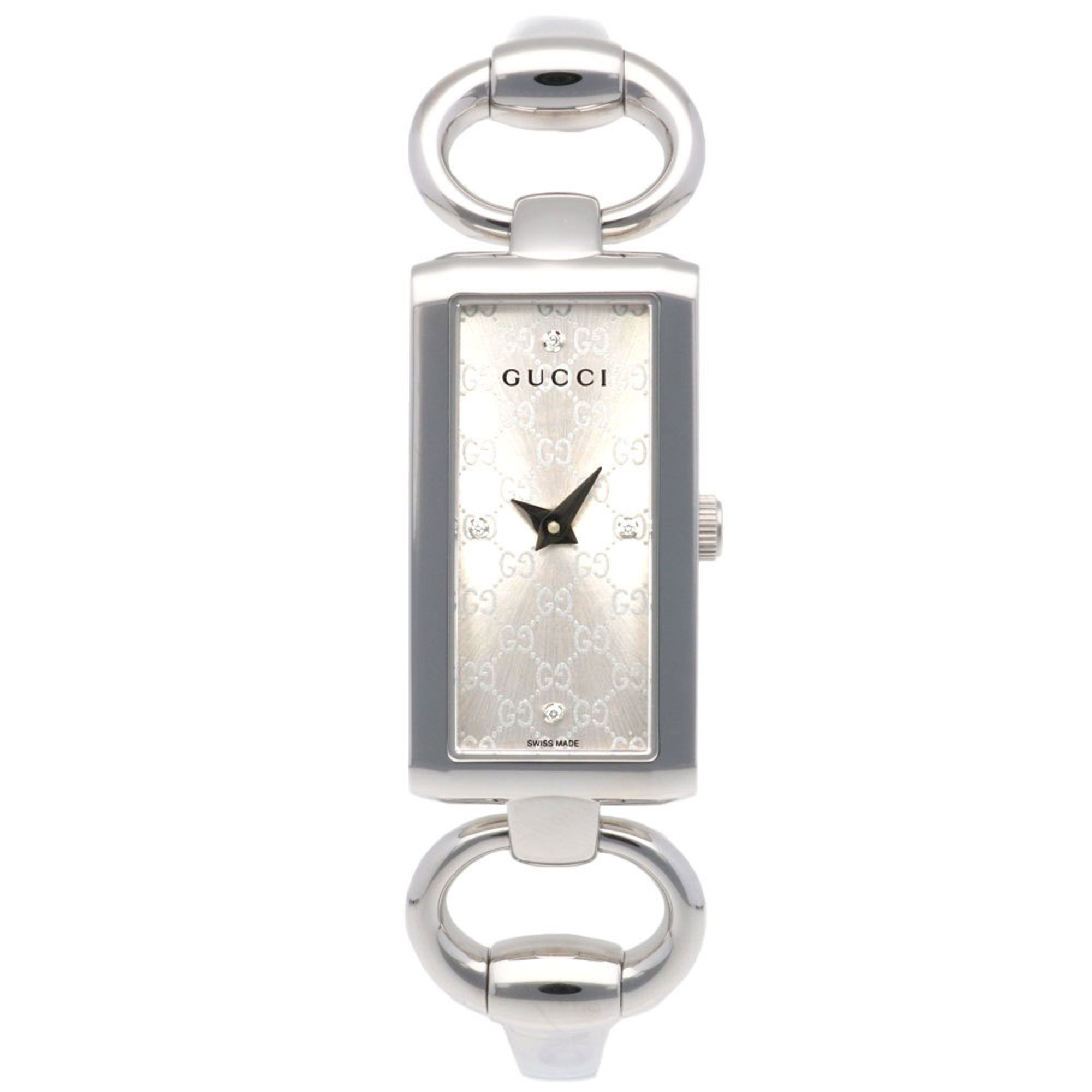 Gucci Tornavoni Watch Stainless Steel YA119507 Quartz Ladies GUCCI 4P Diamond