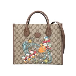 Gucci Disney collaboration GG Supreme shoulder bag canvas 648134 beige women's GUCCI