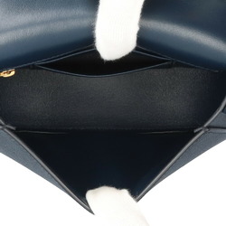 Celine Trotter Shoulder Bag Leather Navy Women's CELINE