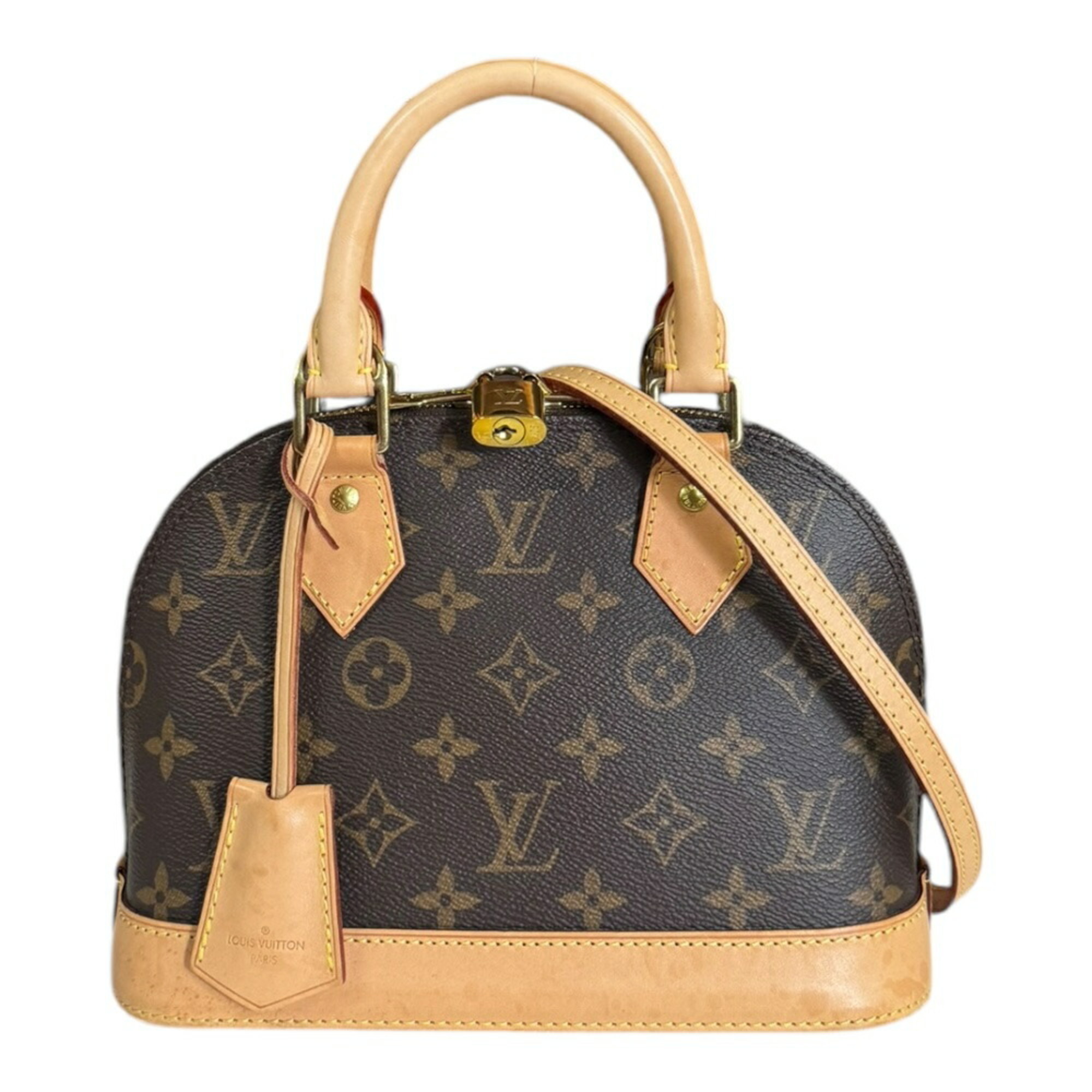 Louis Vuitton Alma BB Monogram Shoulder Bag Canvas M46990 Brown Women's LOUIS VUITTON