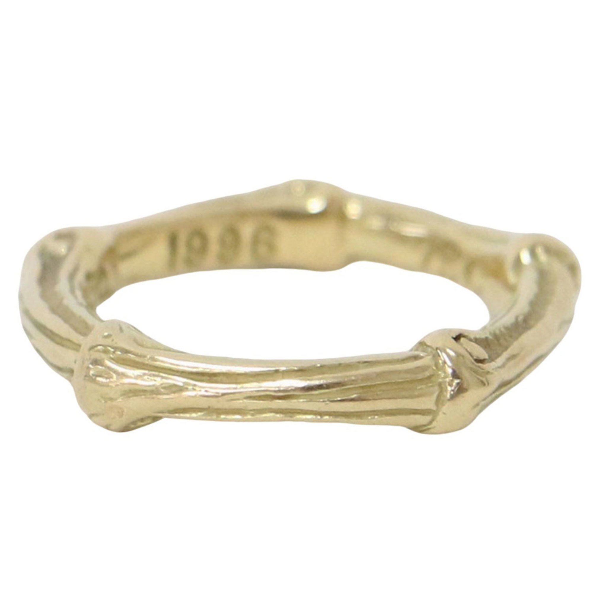 TIFFANY&Co. Tiffany Size: Approx. 13 (equivalent to 14-15) Bamboo Ring / 750 K18 YG Gold Luxury