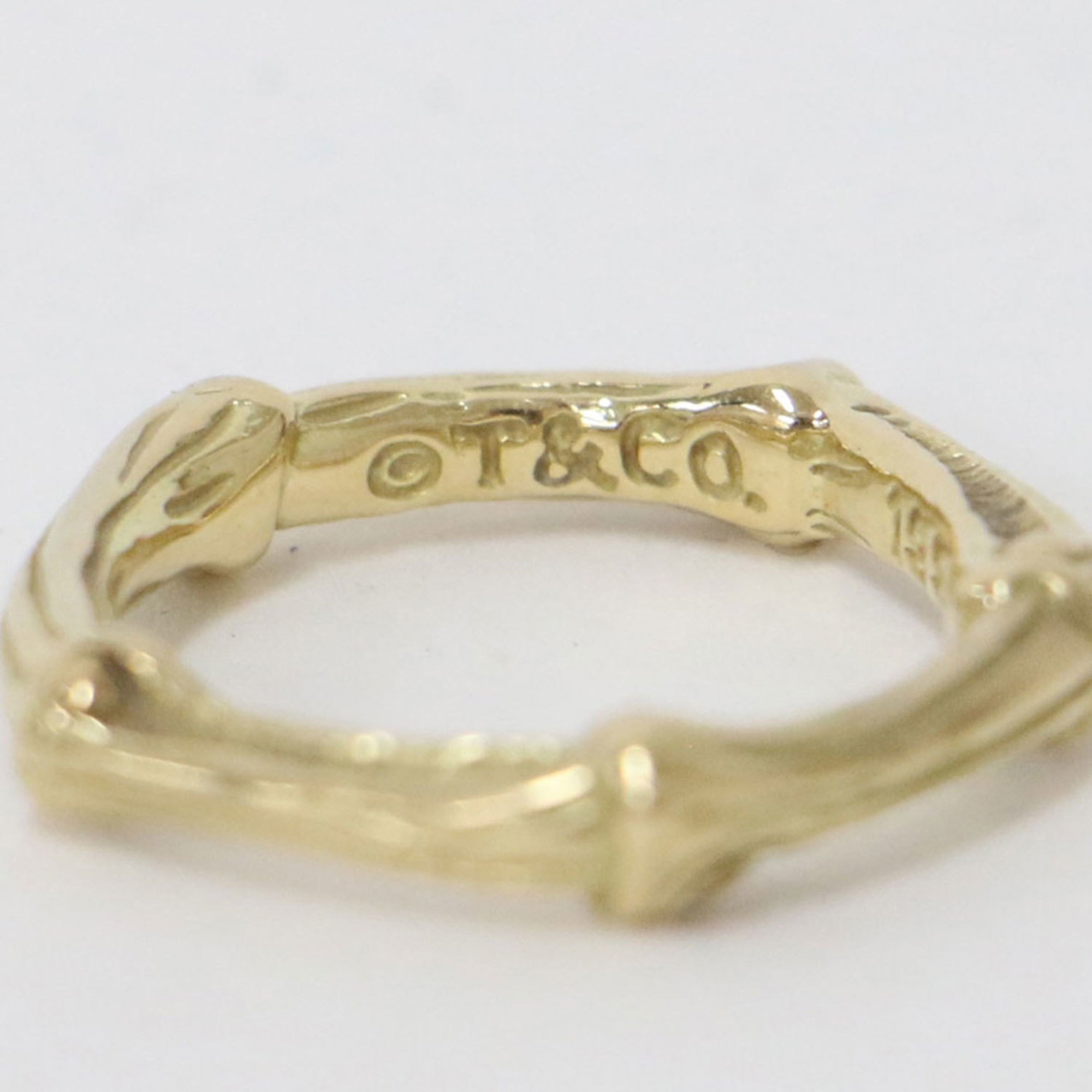 TIFFANY&Co. Tiffany Size: Approx. 13 (equivalent to 14-15) Bamboo Ring / 750 K18 YG Gold Luxury