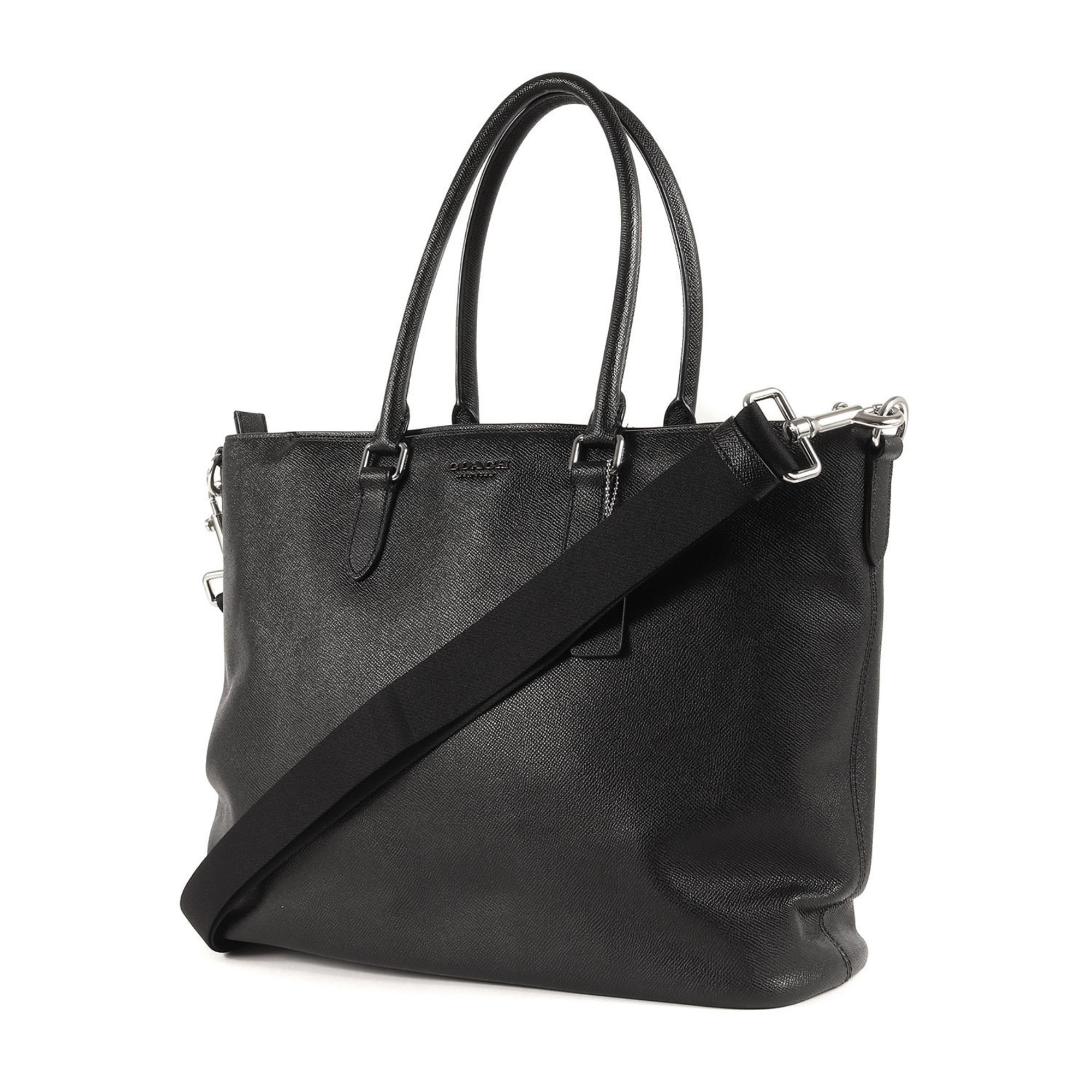 COACH Leather Shoulder Tote Bag / Stylish, Black