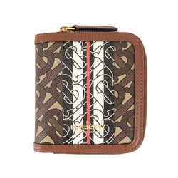 BURBERRY TB Monogram PVC Leather Bi-Fold Compact Wallet (ROPELFIO71SEB) / Brown Multicolor