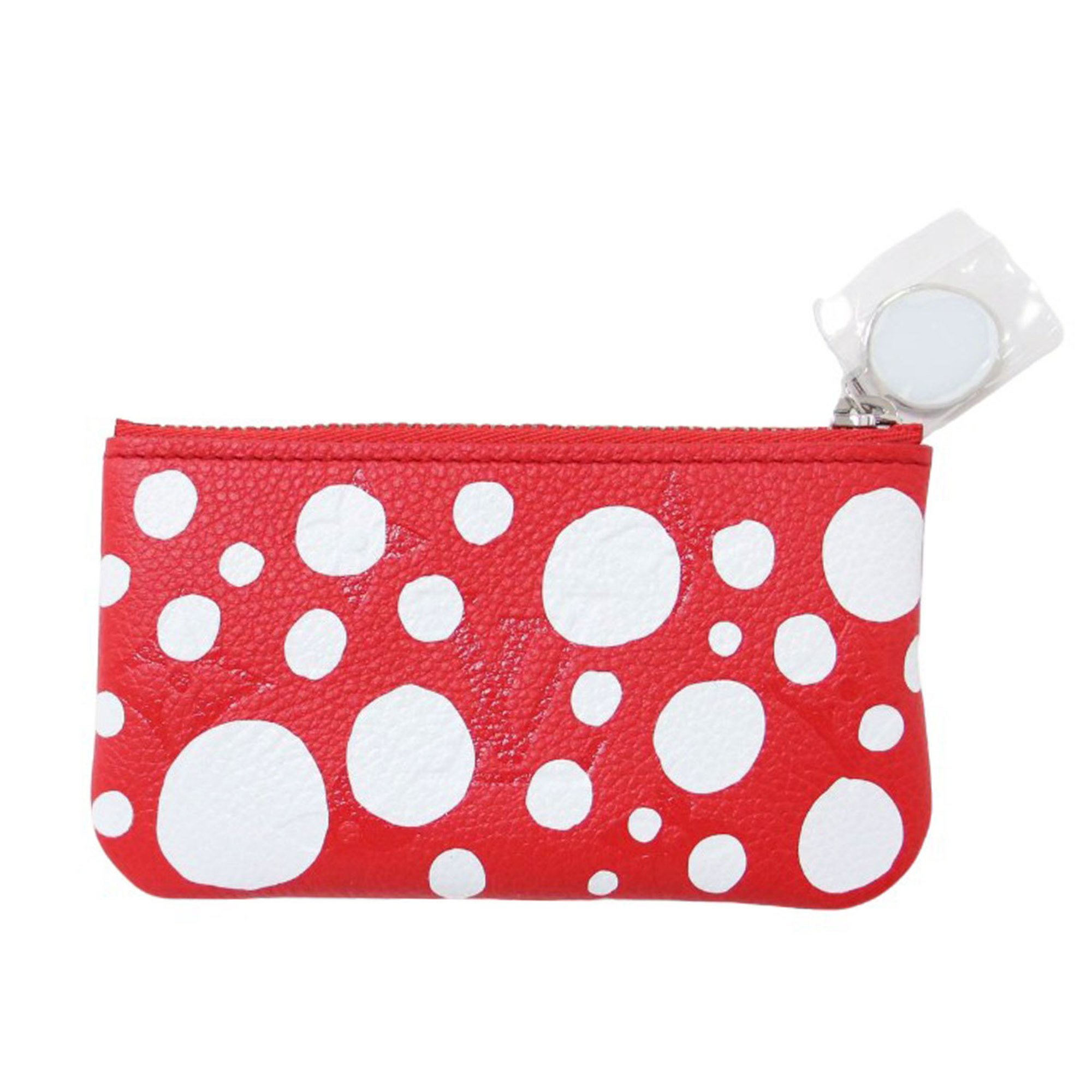 LOUIS VUITTON Yayoi Kusama Pochette Cle Monogram Empreinte M81957 / Coin case Key Infinity dot print Leather Red White