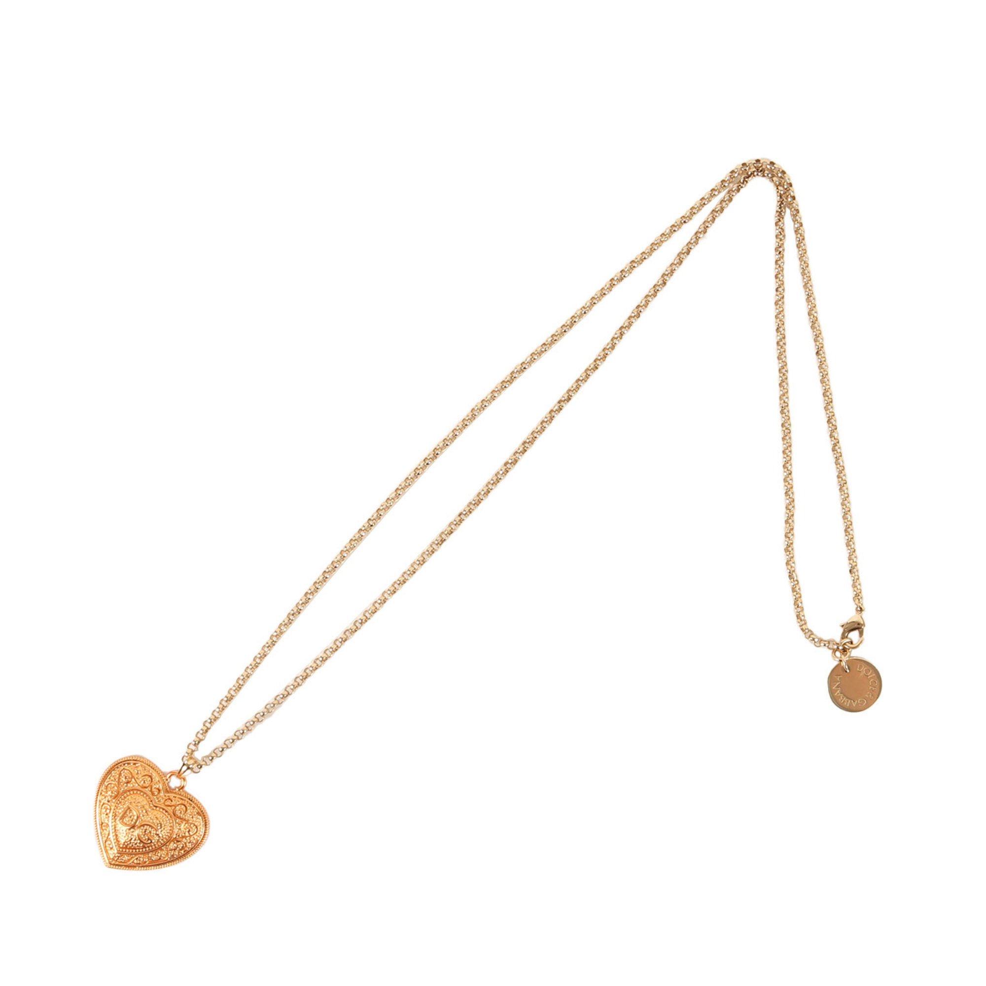 Dolce & Gabbana DOLCE&GABBANA DG Heart motif pendant necklace / Gold