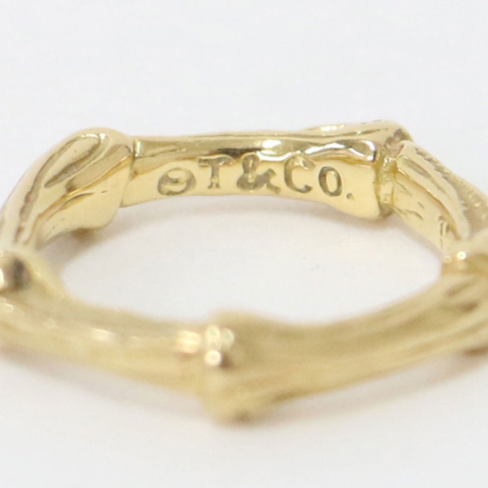 TIFFANY&Co. Tiffany Size: 8 (equivalent to 9-10) Bamboo Ring / 750 K18 YG Gold Luxury