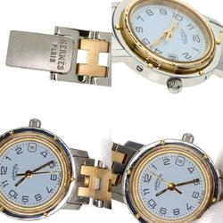 Hermes Clipper Old Type Watch Stainless Steel SSxGP Ladies HERMES