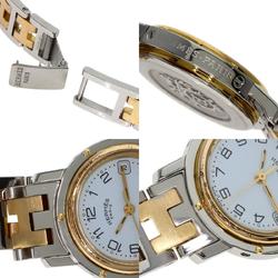 Hermes Clipper Old Type Watch Stainless Steel SSxGP Ladies HERMES